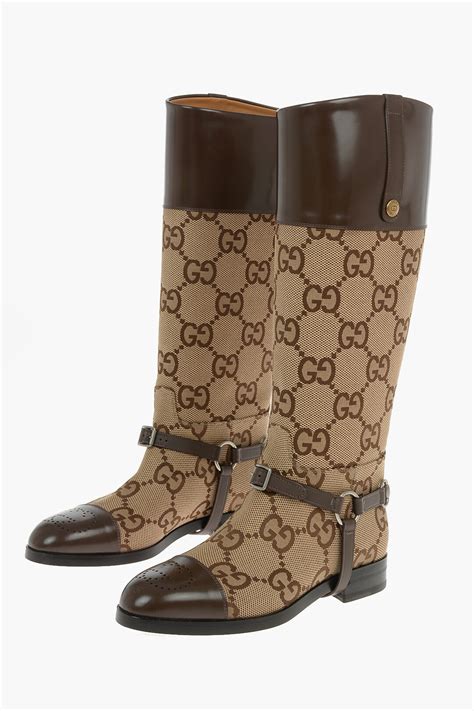 men's gucci combat boots|Gucci monogram thigh high boots.